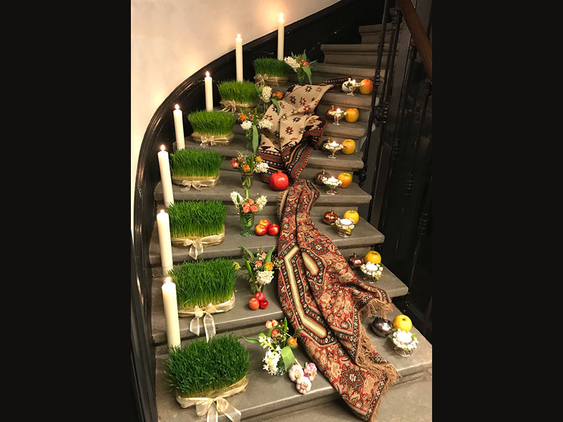 sofreh, entitled “Seven Steps”, installed on seven levels