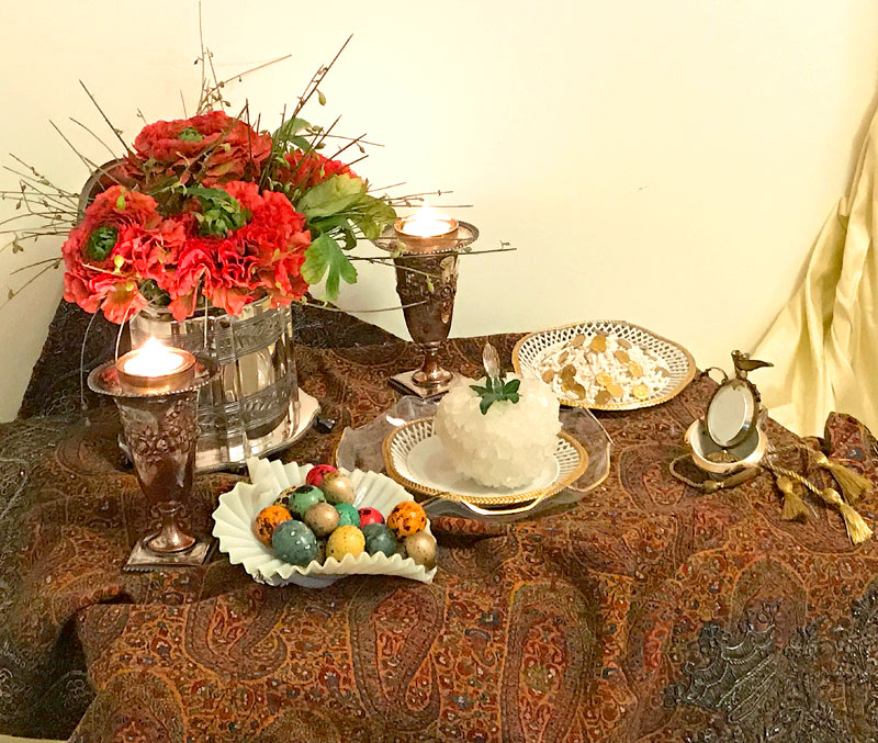 delicate mirrored antique rosewater jug