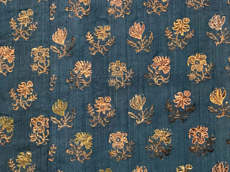 19th-century woven Persian silk brocade