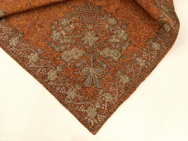 late Qajar period persian wool termeh
