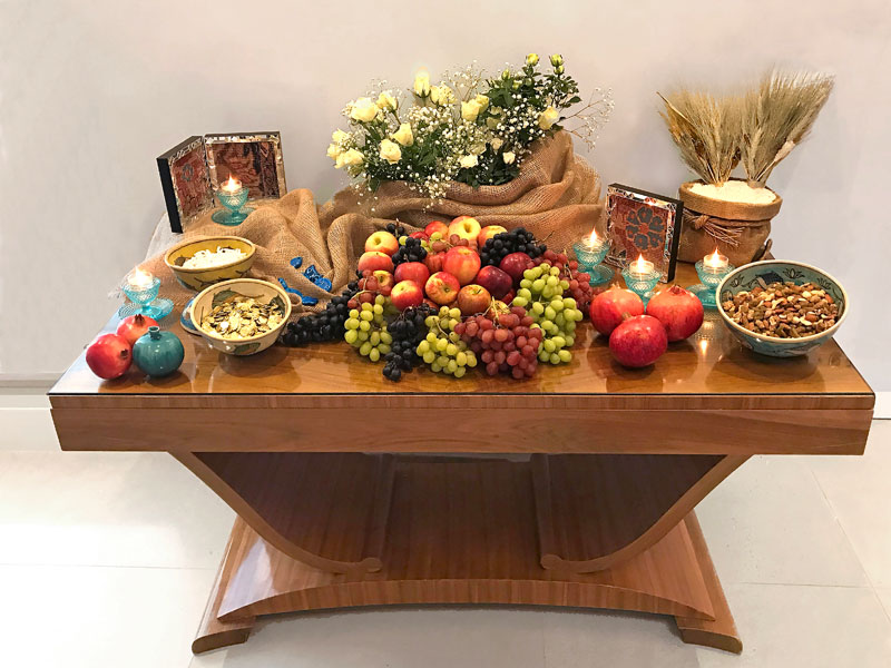 fabrics, flowers, fruit and flames