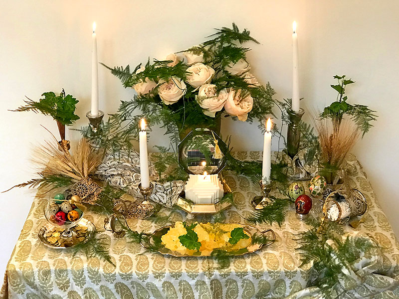 theatrical miniature sofreh-ye aqd