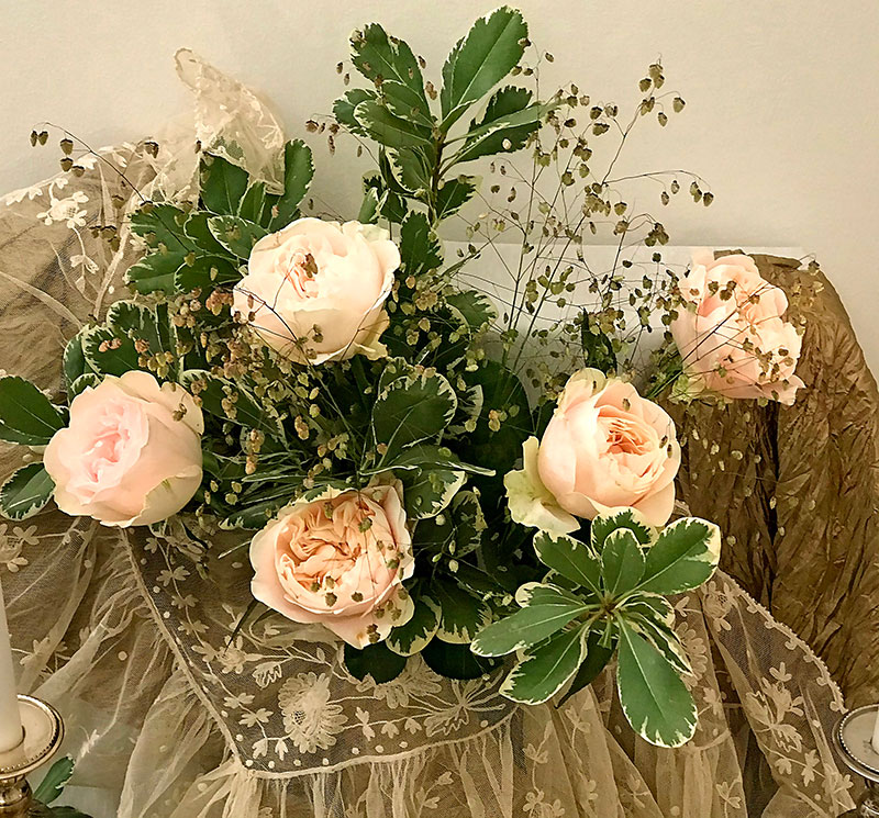 Chiffon roses in a pastel shade