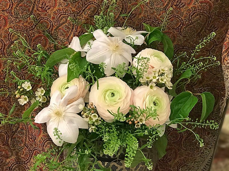 Clematis with Hanoi ranunculi