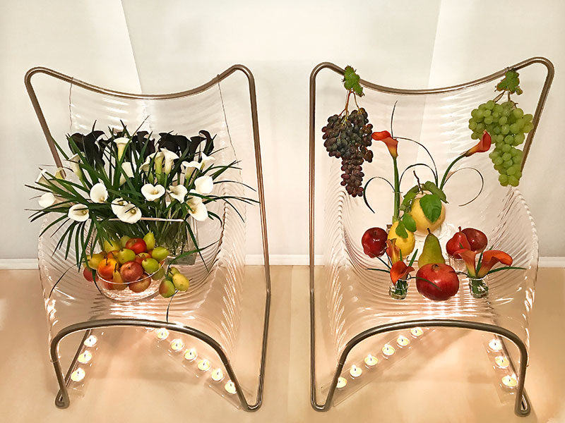 Jashn-e Mehregan Sofreh display on chairs