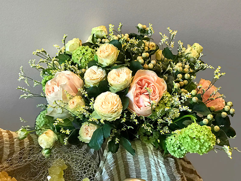 sofreh with roses and indian textile