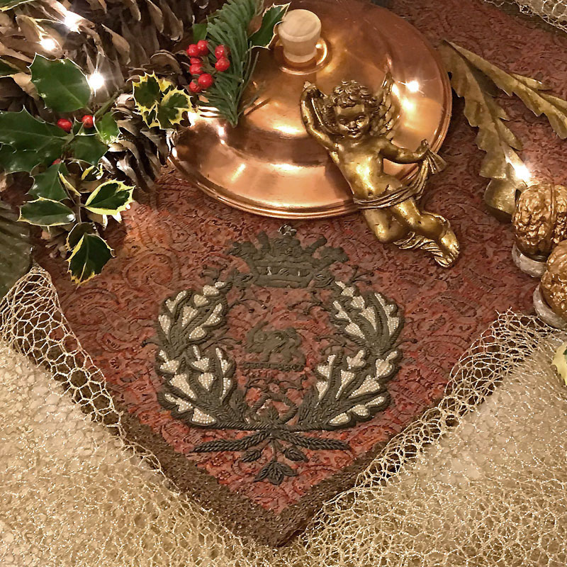 Finely embroidered length of an antique Persian textile