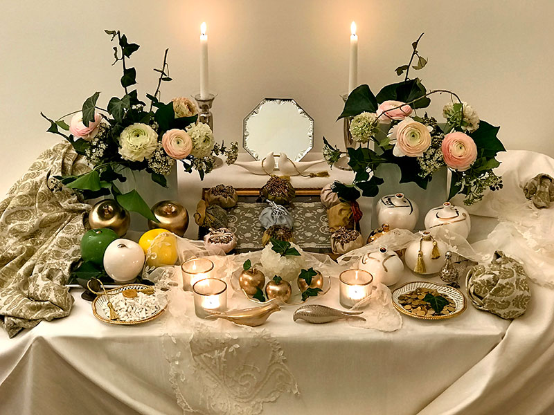 ivory and gold sofreh