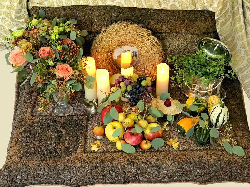 Bouquets of flowers (Country Home roses and Lisianthus Terracotta) and foliage in subtle autumnal tones
