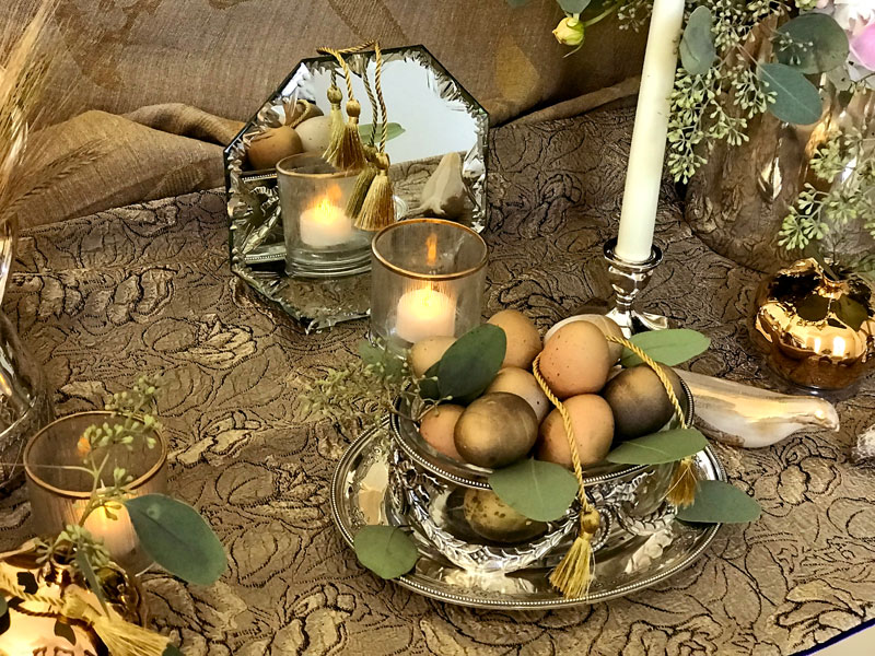 antique crystal and silver-plated vessel