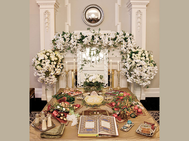 textiles, pomegranates, eggs, nuts, foliage etc